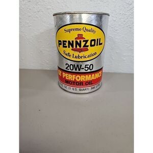 PENNZOIL MOTOR OIL CAN BANK - 20W-50 GT PERFORMANCE 1 QUART‎ - RICK MEARS